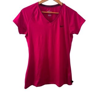 Nike pro fit large short sleeve pink women’s workout gym T-shirt.